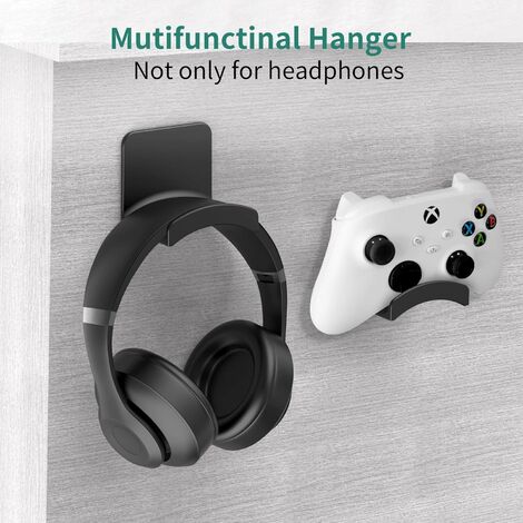 Lot de 2 Support Casque - Écouteurs Crochet Headset Stand Holder  avec[Adhésif Fort] pour Écouteurs Gaming