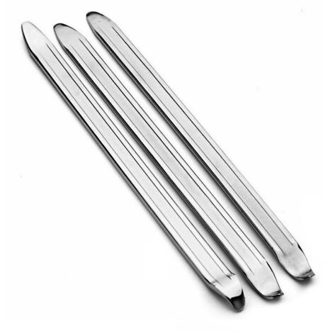 3 Pièces Démonte-Pneu,25cm Démonte-pneus en Acier Au Manganèse Outils De Réparation De Décapant De Pneu De Cuillère pour Le Changement De Pneu De Voiture De Vélo De Moto De Vélo (Argent)