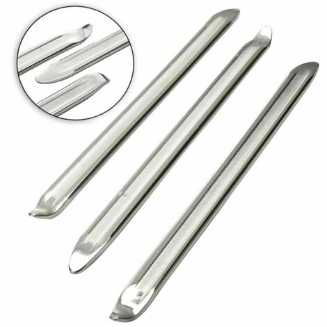 3 Pièces Démonte-Pneu,25cm Démonte-pneus en Acier Au Manganèse Outils De Réparation De Décapant De Pneu De Cuillère pour Le Changement De Pneu De Voiture De Vélo De Moto De Vélo (Argent)