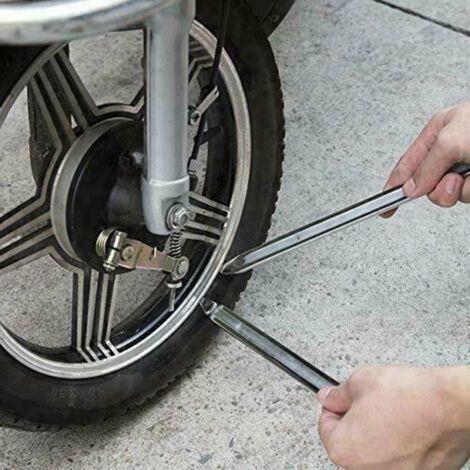 3 Pièces Démonte-Pneu,25cm Démonte-pneus en Acier Au Manganèse Outils De Réparation De Décapant De Pneu De Cuillère pour Le Changement De Pneu De Voiture De Vélo De Moto De Vélo (Argent)