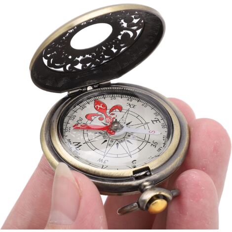 Boussole Métal Portable - Pour Rando, Camping, Voyage - Outil Navigation Fiable Et Compact - 4,4cm