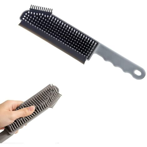 Brosse d'épilation pour animaux de compagnie, épilateur pour poils d'animaux, brosse de nettoyage de miroir 3 en 1 avec poils et poignée en caoutchouc sans rayures, idéale pour les voitures, les siège