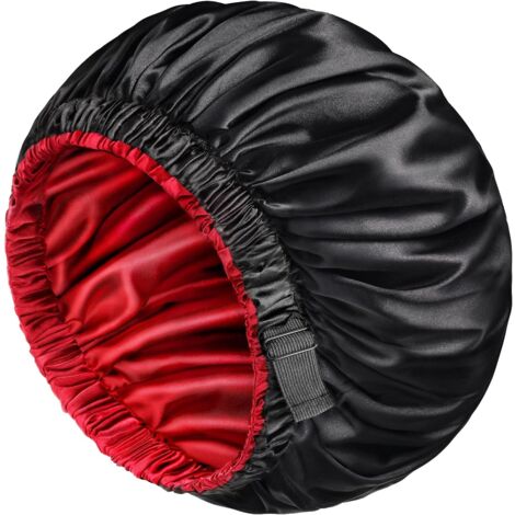 Bonnet De Nuit Satin Double Couche Generisch - Taille Réglable Rouge - Homme/Femme