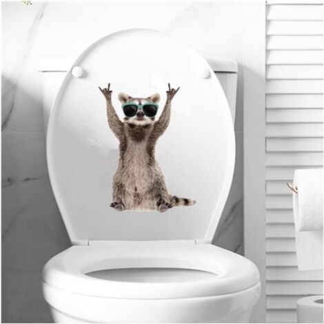 Autocollant Toilette Chat Sticker Décoratif Cuvette Wc Amovible Pvc Pour Salle De Bain Pour Décoration Intérieure Et Label - Maison
