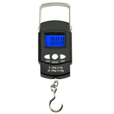 Pèse Electronique Pèse Bagage Électronique Peson Numérique Portatif Avec écran LCD Crochet 150kg/300lb(Noir