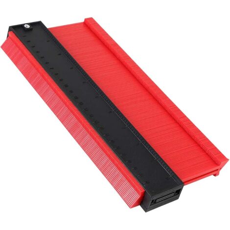CSPARKV 10"/25CM Épaissir Outil de Duplication de Jauge Outil de Duplication de Jauge pour Mesure de Jauge de Contour pour Une Mesure Précise du Marquage du Bois Par le Stratifié(Rouge)