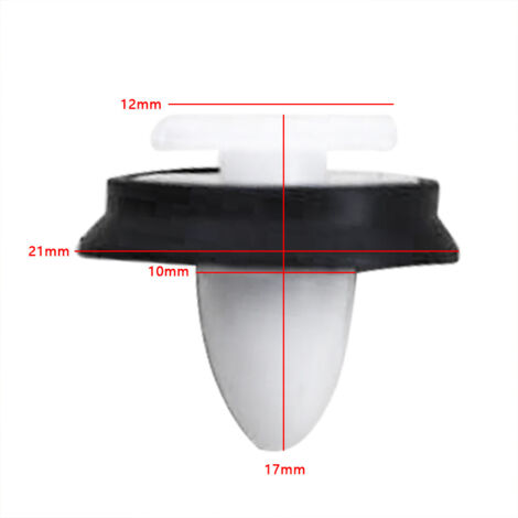 100 Clips De Fixation Pour Fiat Ducato, Peugeot Boxer, Citroën Jumper - OEM 856543/71728806 - Joint Caoutchouc Inclus