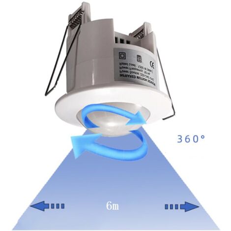 CSPARKV Détecteur de mouvements intérieure plafond, encastré 360 ° relais blanc IP20