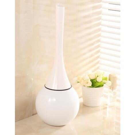 CSPARKV Blanc - Brosse WC, Porte Brosse WC acier inoxydable et brosse WC