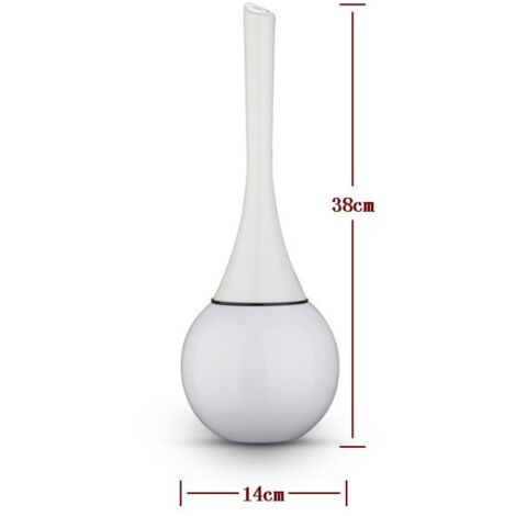 CSPARKV Blanc - Brosse WC, Porte Brosse WC acier inoxydable et brosse WC