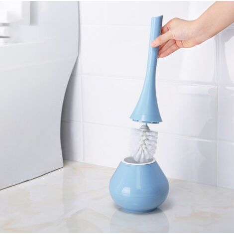 CSPARKV Bleu - Brosse WC, Porte Brosse WC acier inoxydable et brosse WC