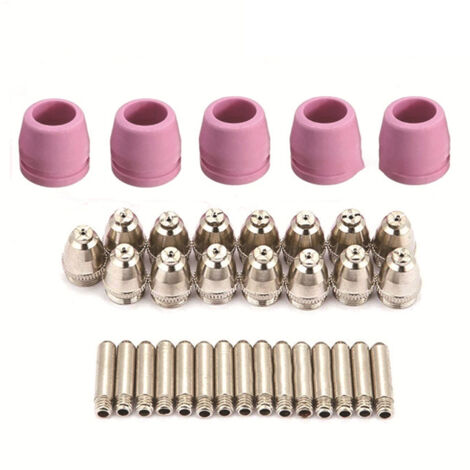 Lot De 22 Pièces Consommables Pour Torche Plasma 45 - Électrodes, Buses Et Boucliers