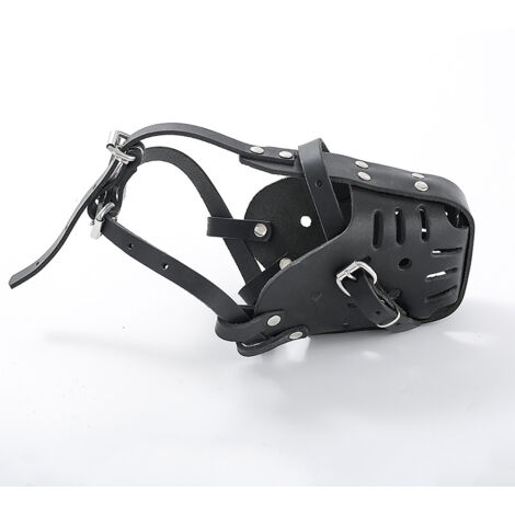 Muselière Réglable En Cuir Pour Chien - Anti-mastication, Confortable, Taille M/L Pour Chiens Moyens/grands
