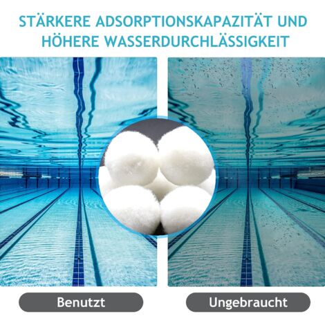 Balles Filtrantes Piscine 700g - Média Filtre à Fibres Réutilisable Pour Systèmes De Filtration