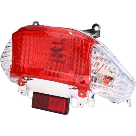 Feu Arrière LED Avec Clignotants Pour Scooter 50cc GY6 - Compatible Chinois Sunny Et Similaires - Rouge, 12V