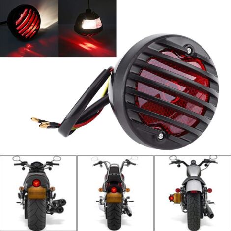Feux Arriere Moto Feu Arrière Feu Stop Arrière LED Pour Motos, Avec Lampe Plaque D Feu Arrière Moto