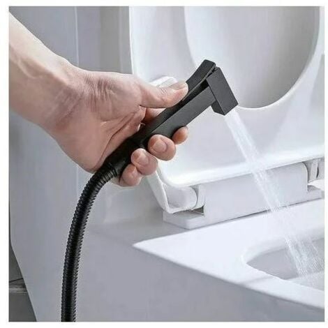 Kit de Douchette WC Complet en Laiton, de Couleur Noire, pour une Hygiène Personnelle et un Confort Accrus