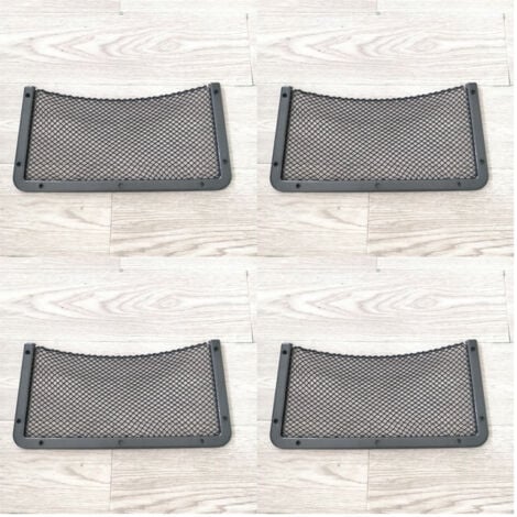 4 PCS Filet Rangement pour Voiture 41.5x21.5 CM Sac Pocket Organizer de Voiture pour Ustensiles/Camping-Cars/Bateaux/Maison Filet élastique