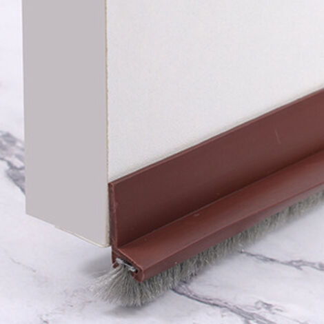 CSPARKV 2.5cm x 1m - brun - Bas de porte profilé à brosse