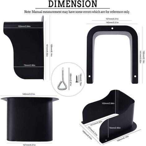 CSPARKV Couvercle MéTallique éTanche pour Sonnette, Serrure De Porte, interphone, protection sonnette exterieur pluie ProtèGe L'Appareil du Soleil Et des Gouttes De Pluie