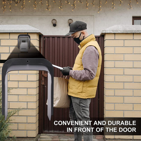 CSPARKV Couvercle MéTallique éTanche pour Sonnette, Serrure De Porte, interphone, protection sonnette exterieur pluie ProtèGe L'Appareil du Soleil Et des Gouttes De Pluie