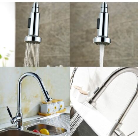 CSPARKV Douchette pour Robinet Cuisine Douchette 2 Modes Tête Robinet Cuisine Douchette Remplacement Douchette pour Rétractable Mitigeur Cuisine