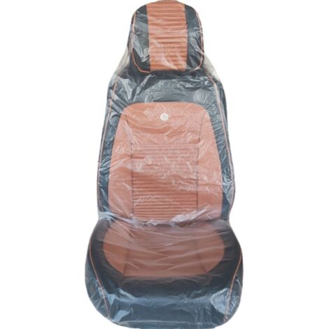 Lot de 100 housses de siège jetables en plastique transparent pour intérieur de voiture