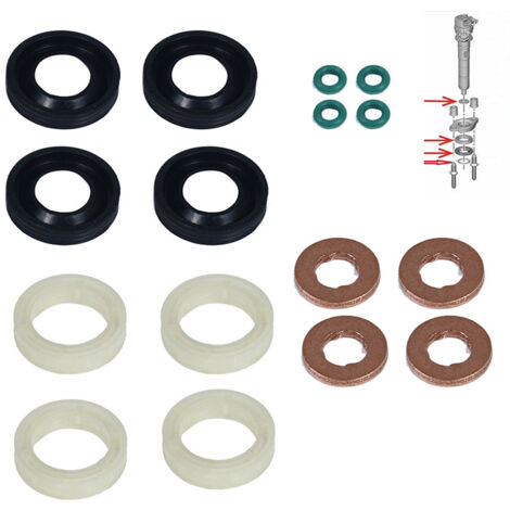 Kit Joints Injecteur Eacam 1318562 1314368 1317370 Pour Citroën Peugeot 206 207 307 1.6 HDI