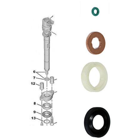 Lot De 8 Goujons D’injecteur – Compatible Berlingo, Ford Focus, Volvo S40, Etc. – Filetage M? (vérifier Référence)