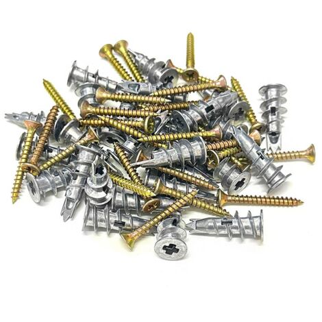 Lot De 10 Chevilles Et 10 Vis Pour Plaque De Plâtre (Placo) - Pour Cloison Sèche - Neuf