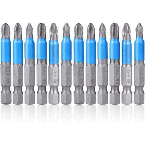 10pc 65mm 1/4 queue Hex tête cruciforme PH1 Tournevis