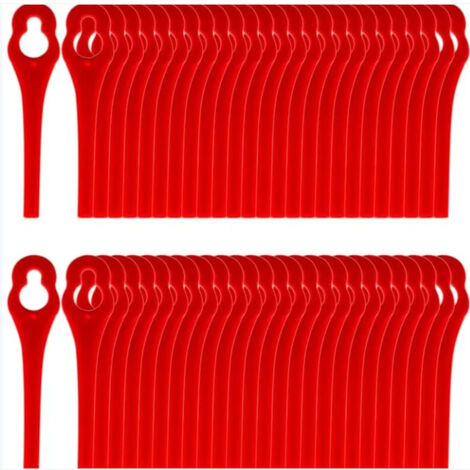 Lames Plastique Pour Débroussailleuse Sans Fil - 83mm, Rouges, Solides Pour Herbe