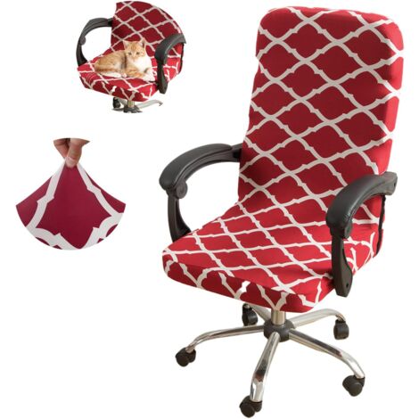 Housse Chaise Bureau Extensible Universelle | Tissu élastique, Fermeture éclair | Protection Anti-poussière, Lavable