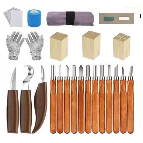 Kit De 10 Outils De Sculpture Sur Bois Professionnels - Neuf