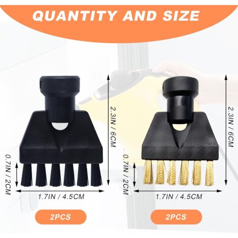 Nettoyeur Vapeur Grande Brosse De Nettoyage Ronde Pour Karcher SC1 SC2 SC3 SC4 SC5 CTK10Le Noir