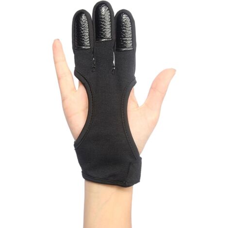 Gant De Tir à L'arc Indien 3 Doigts En Cuir - Taille M - Neuf Pour Archerie Traditionnelle