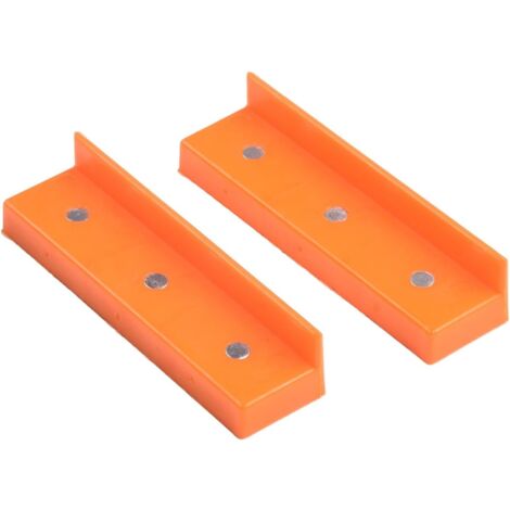 Lot De 2 Mâchoires Magnétiques Pour étau - Caoutchouc Souple, Protection Métaux/bois (taille 15,2 Cm, Orange)