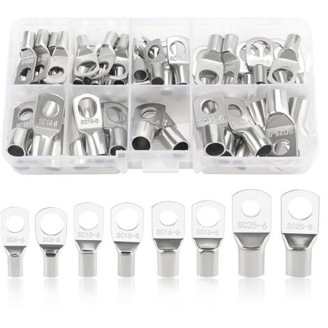 140 Cosses De Câble Tubulaire, Kit De Cosses De Câble Pour