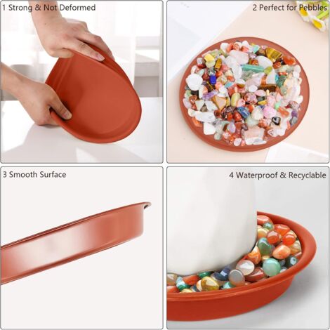 De Fleurs Lot De 12 Soucoupes Rondes En Plastique Pour Pots De Fleurs - Durables Et Robustes - Marron Soucoupe Pour Pots De Fleurs Lot De 12 Soucoupes Rondes En Plastique Pour Pots De Fleurs - Durables Et Robustes - Marron Soucoupe Pour Pots