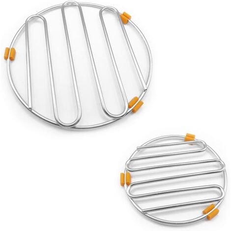 Grille De Cuisson Vapeur Ronde En Inox - Diamètre 16 Cm - Pour Autocuiseur, Moule à Gâteau, Friteuse à Air - Pieds Stables