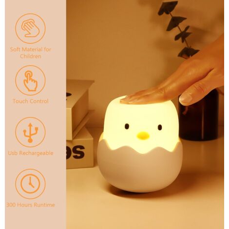 Veilleuse Enfant Rechargeable Astronaute - Lumière Tactile 3 Niveaux, Design Mignon, Pour Chambre, Cadeau Enfant - 2