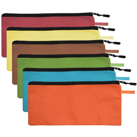 Petit Sac à Outils En Cuir Marron - Pochette Robuste à Fermeture éclair - Organisateur D'outils Polyvalent