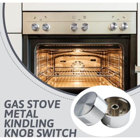 Réglage Gaz Métal Boutons De Cuisinière Gaz Universels - Lot De 4 En Métal Argenté - Diamètre 6mm - Pour Plaques Cuisson Boutons Métal Universels