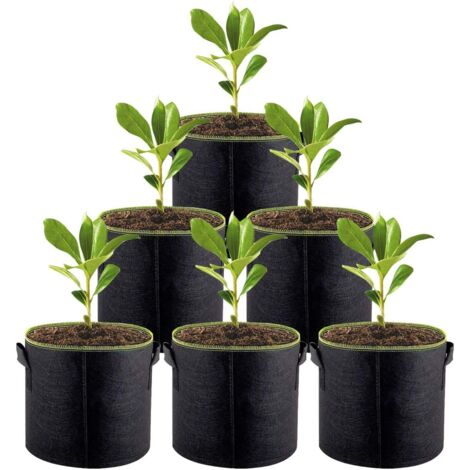 Lot De 5 Sacs De Plantation En Tissu Non Tissé 10 Gallons – Idéal Pour Pommes De Terre, Tomates, Légumes Et Fleurs