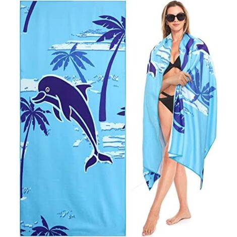 Serviette De Plage Hello Kitty - 140x70cm - 100% Coton Microfibre - Noir
