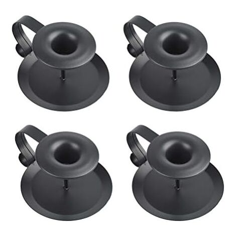 Chaks 227700, Lot De 4 Bougeoirs Socle à Piquer 6cm, Métal Or Brillant