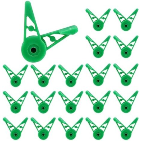 PATIKIL Lot De 20 Pinces De Dressage 360° Pour Plantes – Réglables, Vertes, Pour Tiges
