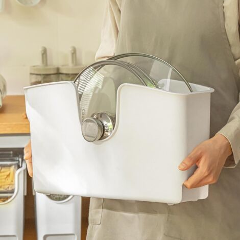 Lot De 10 Supports Muraux Pour Couvercles De Casseroles - Adhésif, Pas De Perçage - Noir - Pour Gagner De La Place En Cuisine