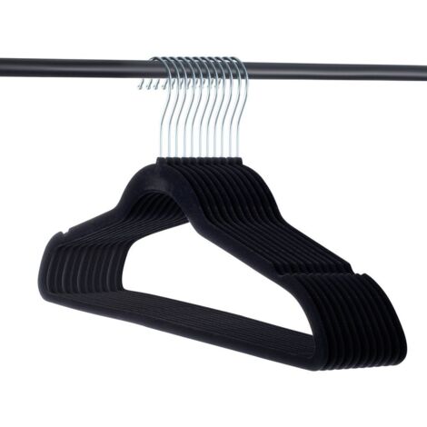 Hangerworld Lot de 10 Cintres pour Costume en Plastique Noir 42cm