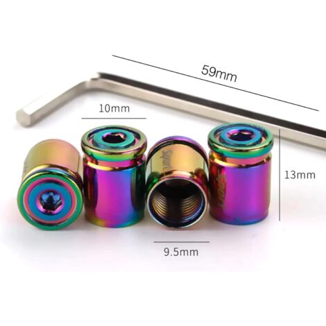 4pcs Valve Pneu Voiture, Pour Peugeot 2008 3008 4008 5008 107 206 207 208 408 407 308 Anti-PoussièRe Antivol Auto Capuchons Valve D'air Style Accessoires